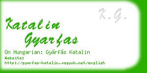 katalin gyarfas business card